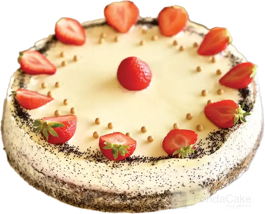 Torta základná makovo-višňová s bielou čokoládou (Bezlepková)