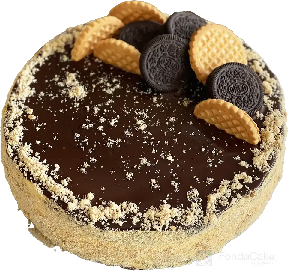 Cookie Torta s Kakaovým Korpusom, Keksíkmi a Nugátom