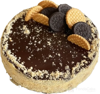 Cookie Torta s Kakaovým Korpusom, Keksíkmi a Nugátom