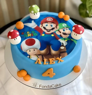 Torta v Štýle Super Mario s Jedlým Obrázkom